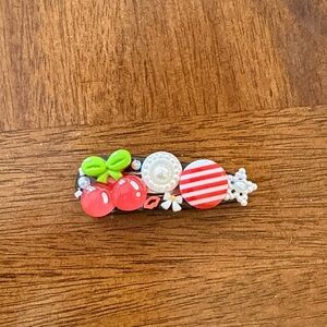 Handmade junk charm hairclips